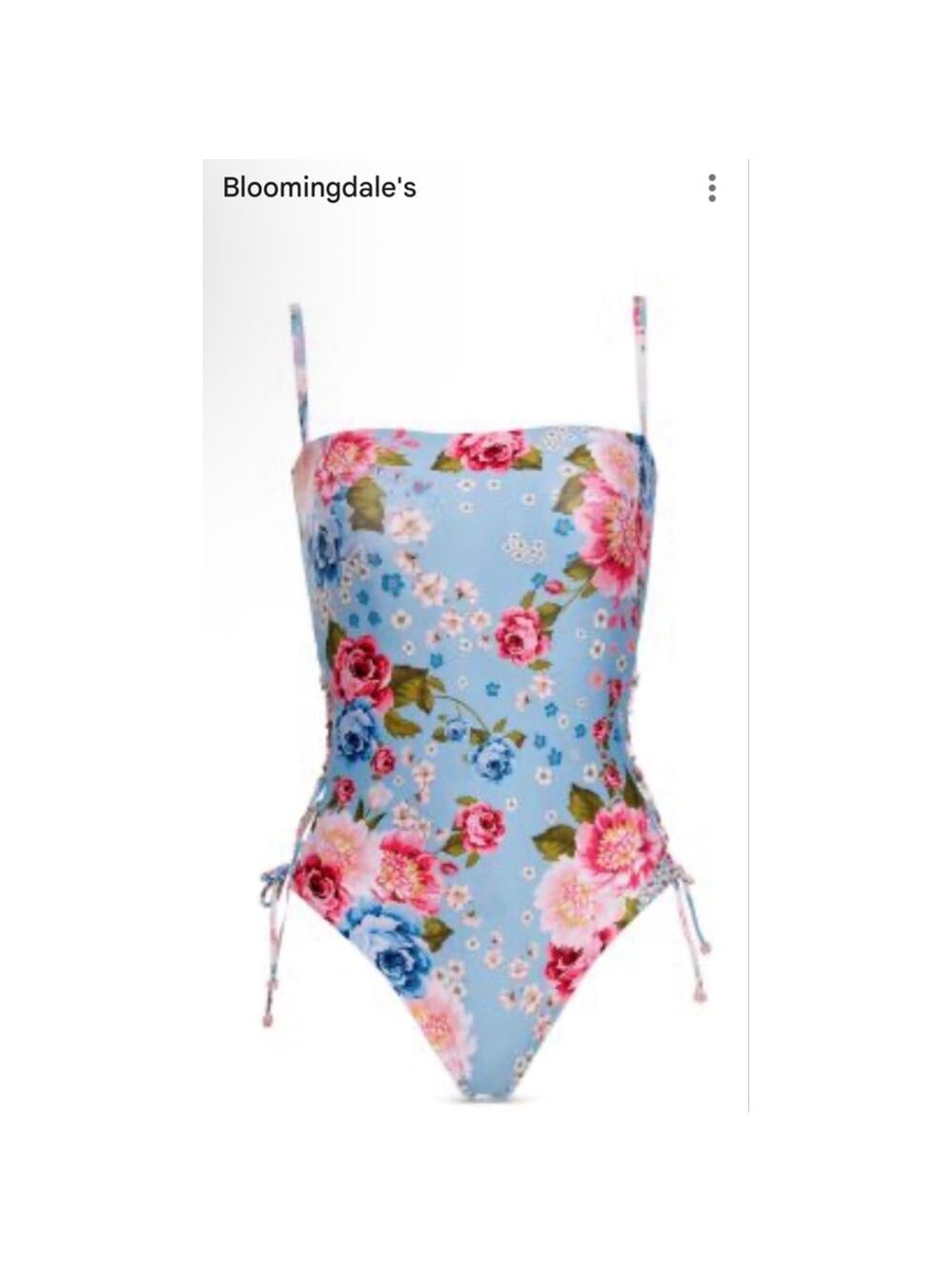 NWT Agua Bendita Meriel Meraki M Floral Print One Piece Reversible Swimsuit - Picture 8 of 10